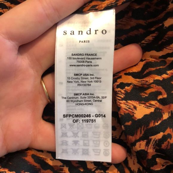 SANDRO EVIE ANIMAL PRINT SILK SHIRT - Picture 10 of 13